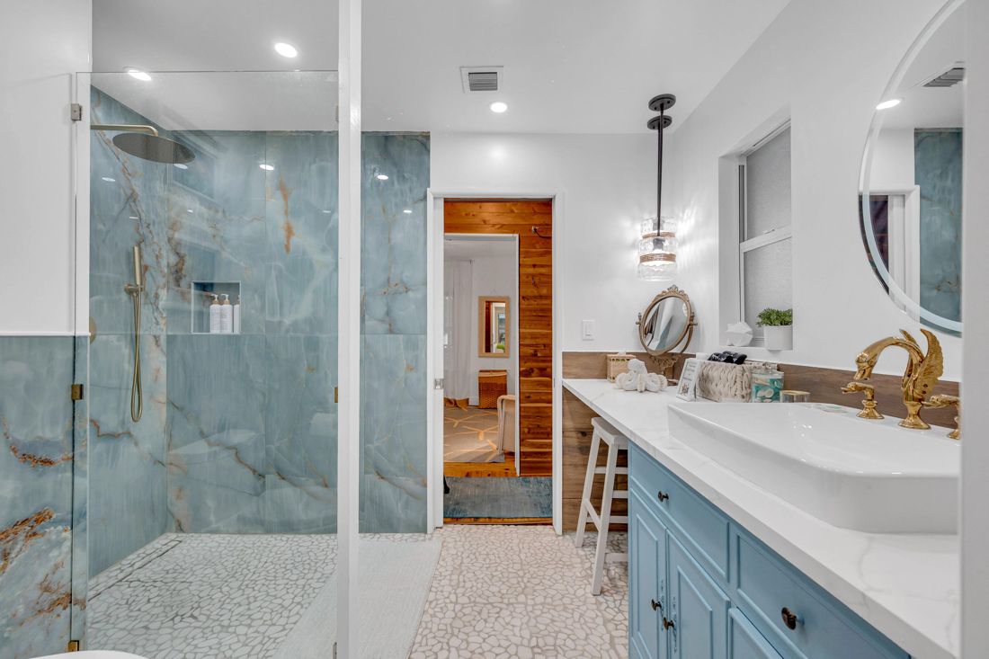 Master bathroom at Butterfly House Islamorada